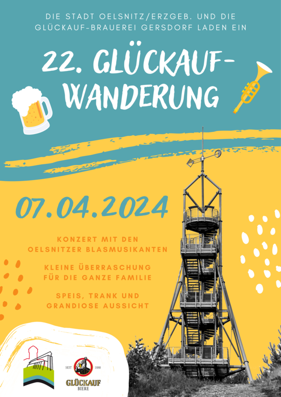 Aushang Turmwanderung 2024 Stadt Oelsnitz
